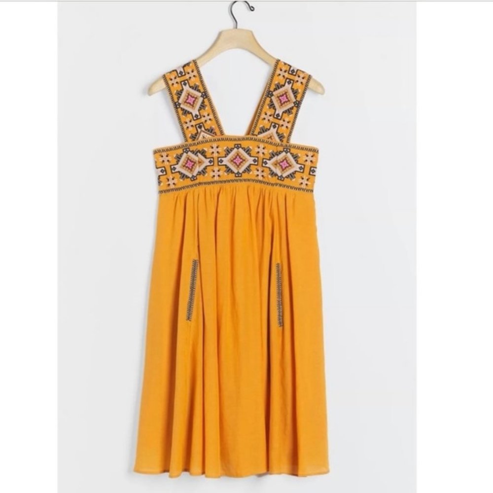NWT Anthropologie Teofila embroidered dress Size S